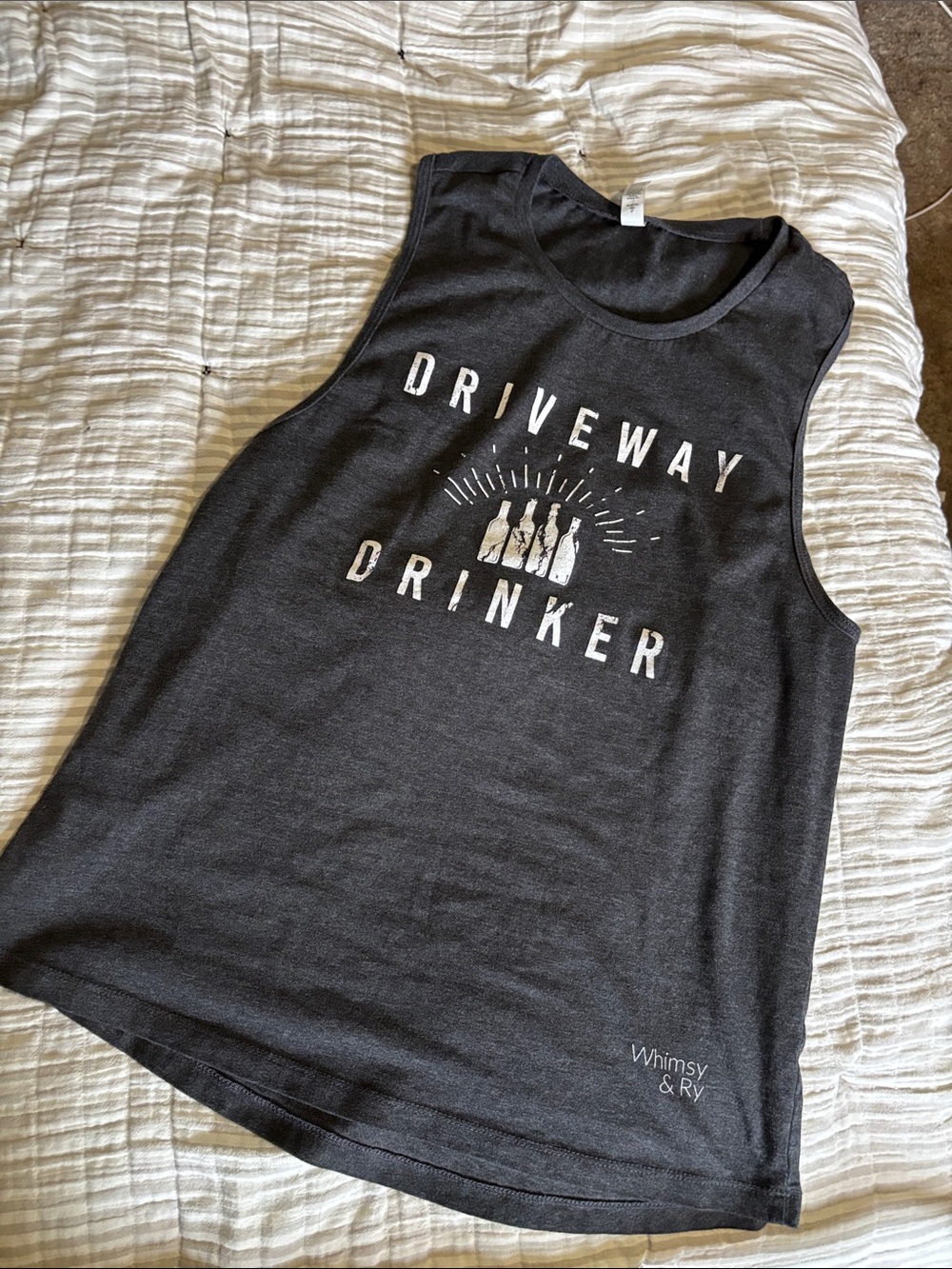 Bella Canvas Black Graphic Tank Top - "Driveway Drinker"